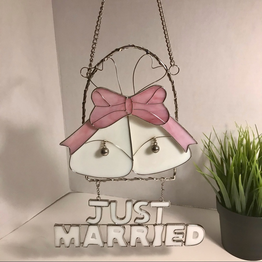 JUST MARRIED❤️Glass Suncatcher